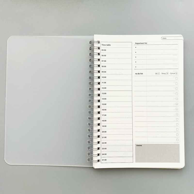 Dagligt ugentligt månedligt notesbog planlægger spiral  a5 notesbog tid memo planlægning arrangør dagsorden skoleplan forsyninger: Daglig plan