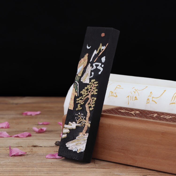 Chinese Black Ink Stick Solid Paint Hui Mo Sumi e Chinese calligraphy Ink Block ink Song Yan