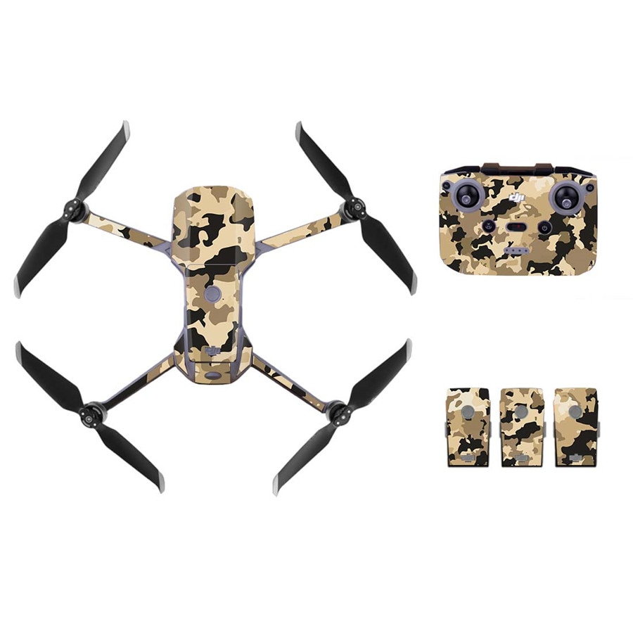 Camo Camouflage Stijl Decal Skin Sticker Voor Dji Mavic Air 2 Drone + Afstandsbediening + 3 Batterijen Bescherming Film cover Z0025