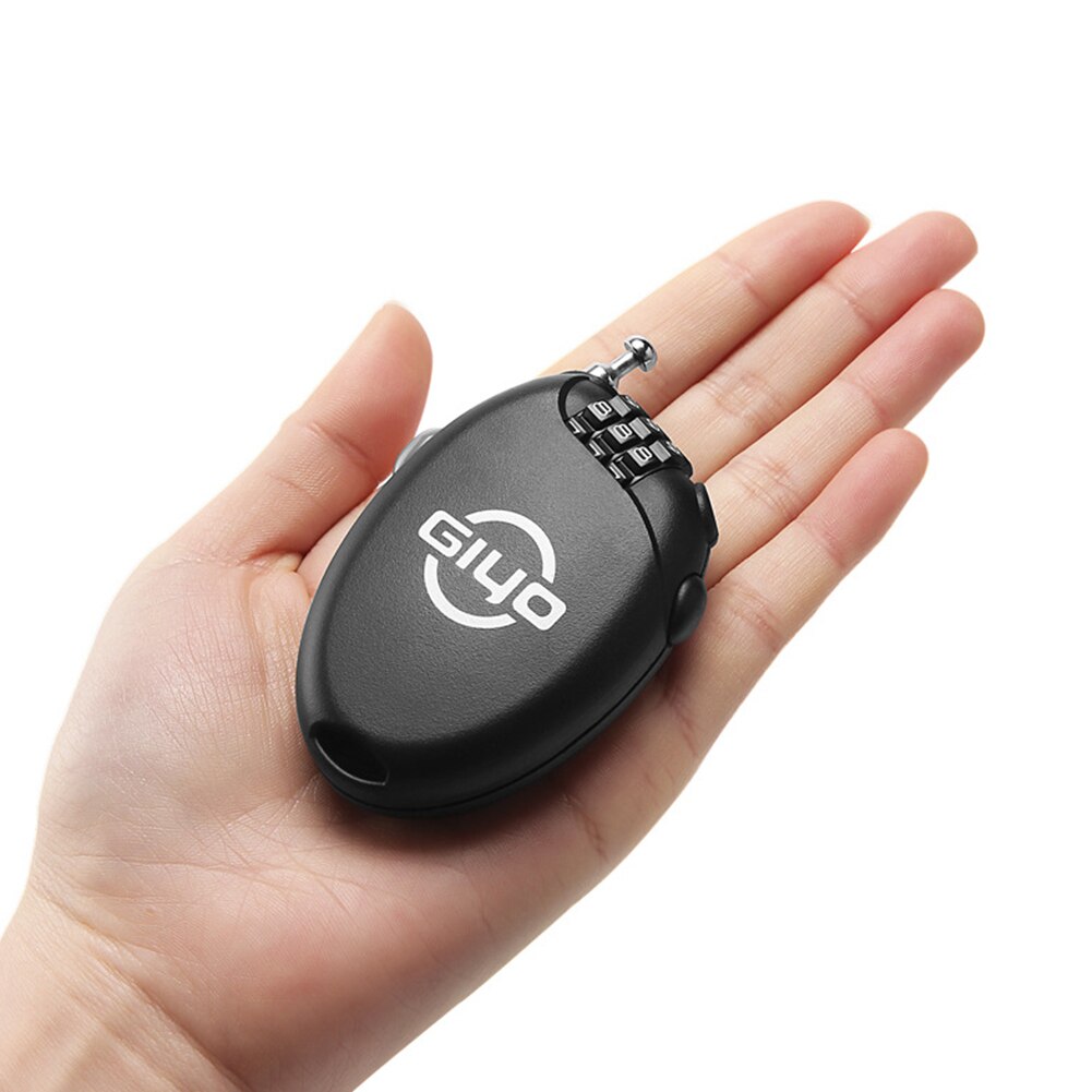 3 Digit Combination Lock with 2 Feet Retractable Steel Wire Bike Cable Lock