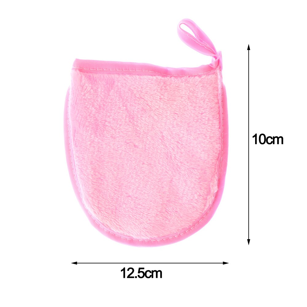 1PC Color Reusable Microfiber Facial Cloth Face Towel Makeup Remover Cleansing Glove Tool Beauty Face Care Pink Towel 3 Styles