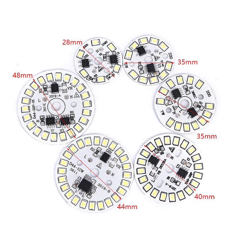 220V Led Lamp Patch Lamp Smd Plaat Ronde Module Lichtbron Plaat Voor Lamp Licht