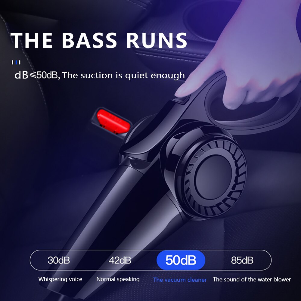 Portable Car-Vacuum-Cleaner 4500Pa Powerful-Suction for Car/Home Dust Cleanning Wet/Dry Dual Use