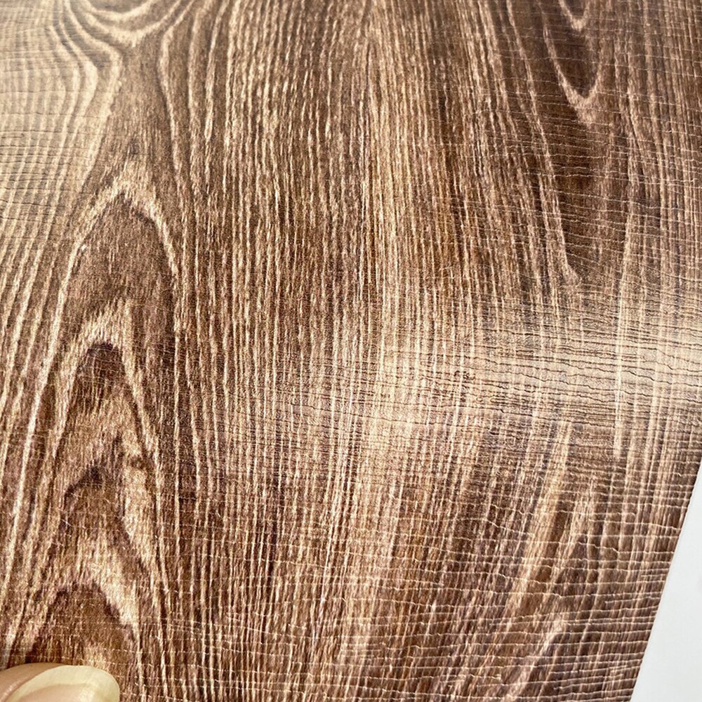 9 Stks/pak Donkerbruin Houten Zelfklevende Pvc Muur Stickers Diy Badkamer Keuken Wandtegel Trap Sticker 20x10cm