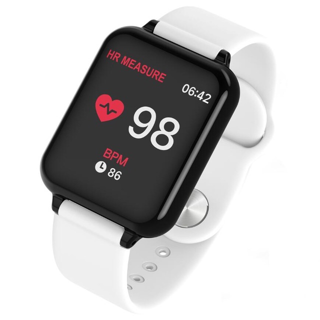 B57 Smart Uhr Männer Frauen Herz Rate Tracker Blutdruck hero band 3 Smart Armband Sport Smartwatch Für Android Apple iOS: WHITE / no box