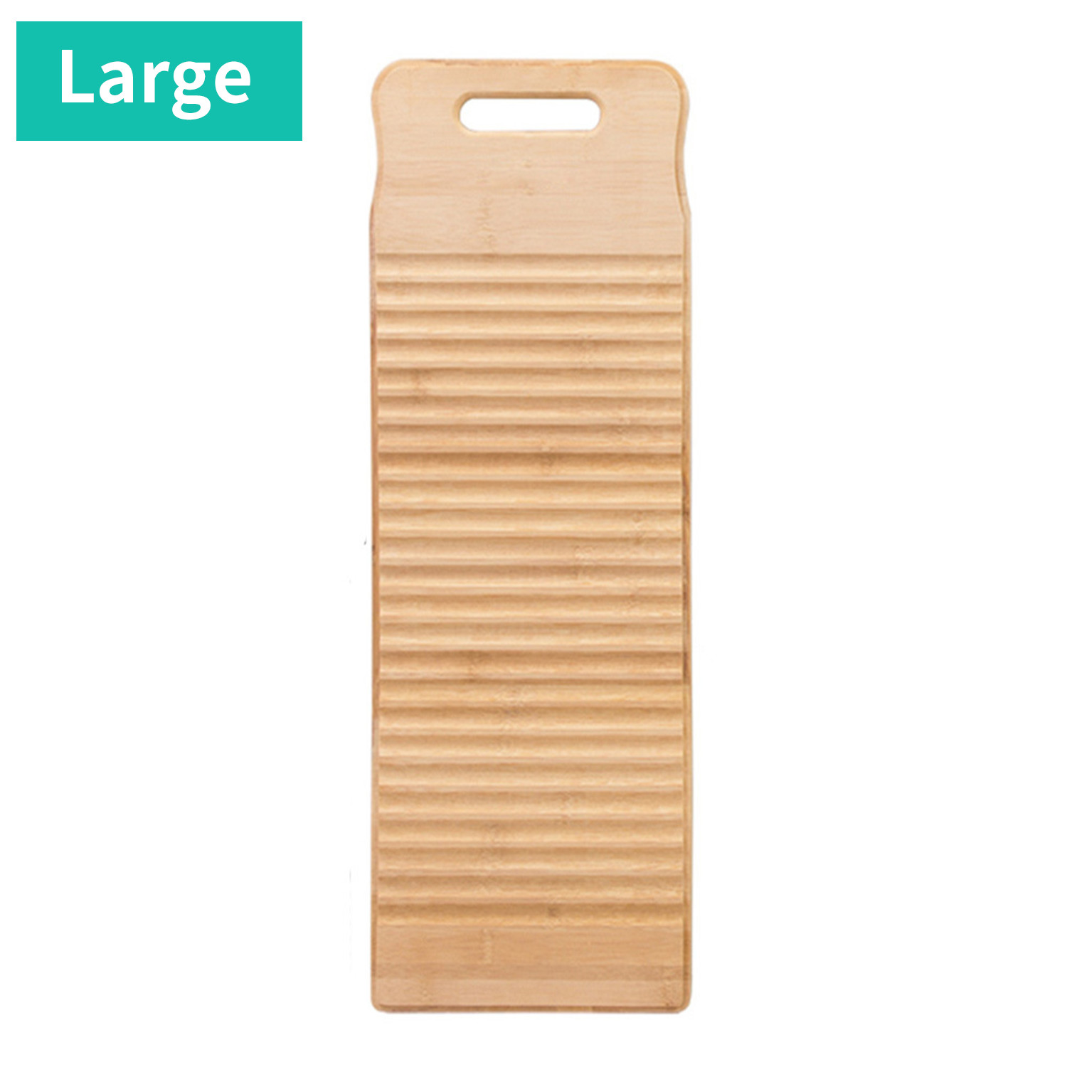 Planche à laver en bois antidérapant épaissir le conseil de lavage de Percussion de main avec le nettoyage rond de vêtements de poignée pour des vêtements de blanchisserie: L