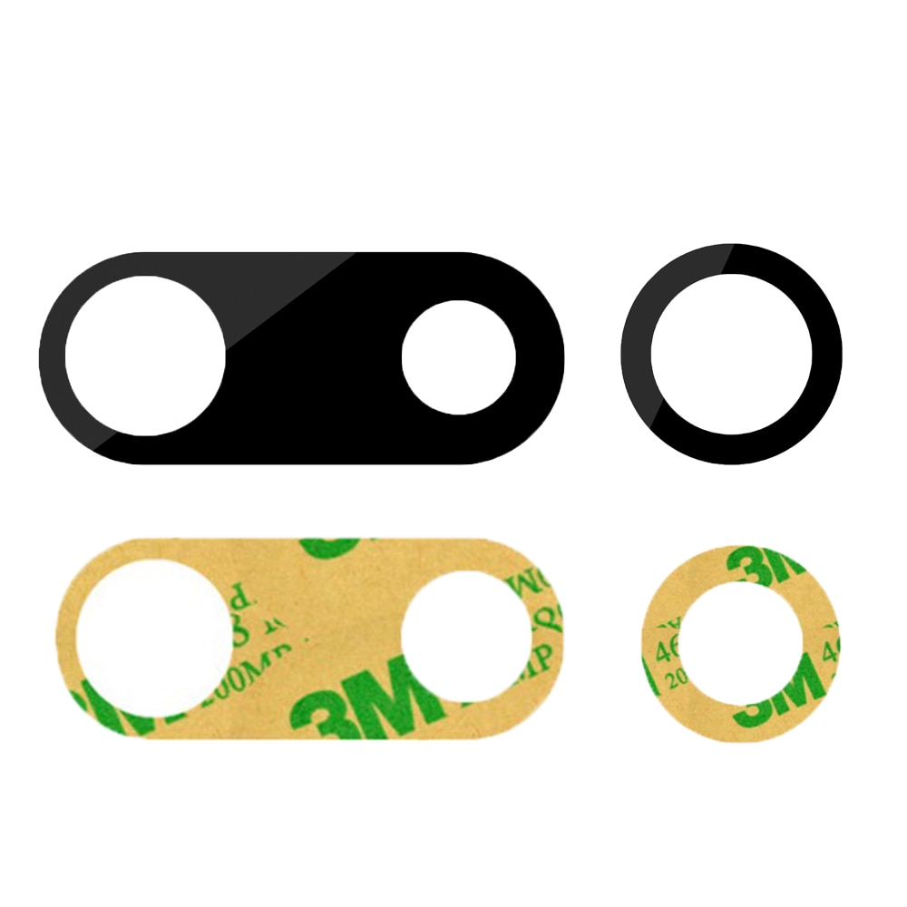 2 pçs/lote para iphone 6 6s 6 plus 7 8 plus x, vidro para a lente da câmera traseira lente com adesivo