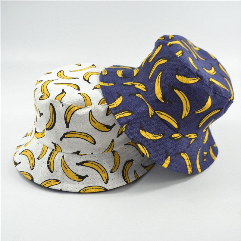 Ldslyjr Banana Fruit Print Bucket Hat Fisherman Hat Outdoor Travel Hat Sun Cap Hats for Men and Women 269