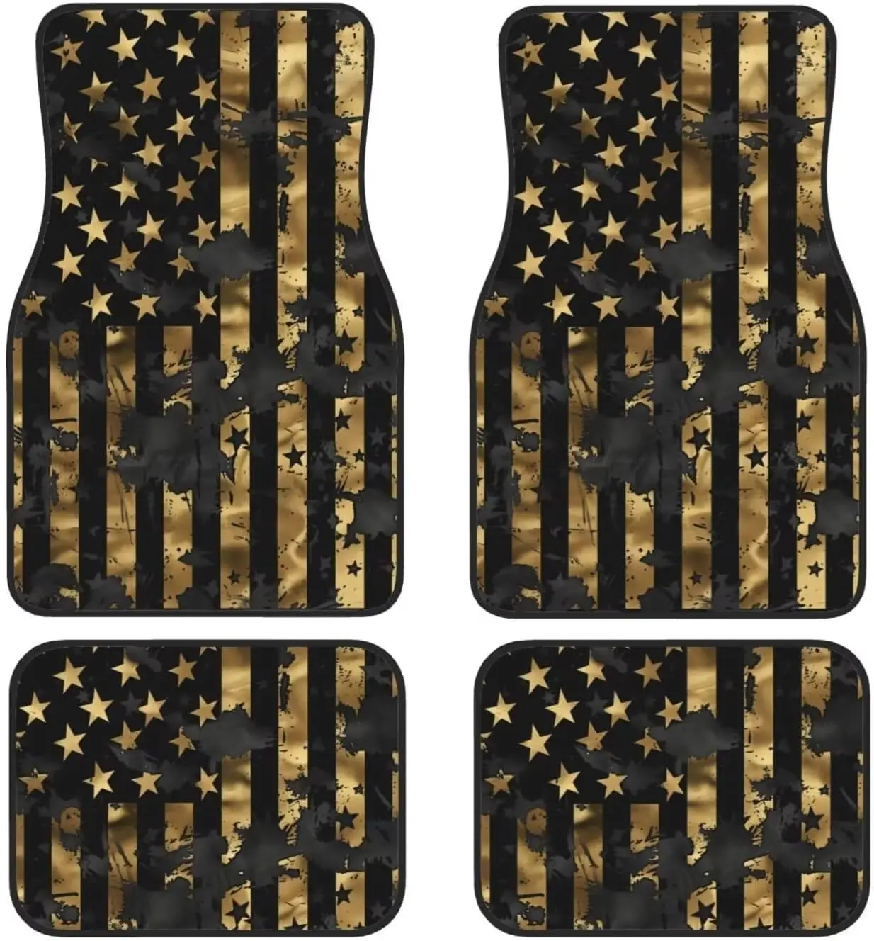 4 Uds alfombrillas de coche alfombras Rosa flor de cerezo Protector de suelo de coches para alfombra negro lindo Floral antideslizante alfombrillas traseras de coche: Verde