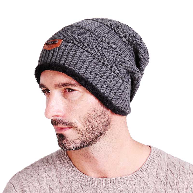 Mannen Winter Hoed Mode Gebreide Zwarte Hoeden Fall Hoed Dik En Warm En Bonnet Skullies Beanie Zachte Gebreide mutsen Katoen