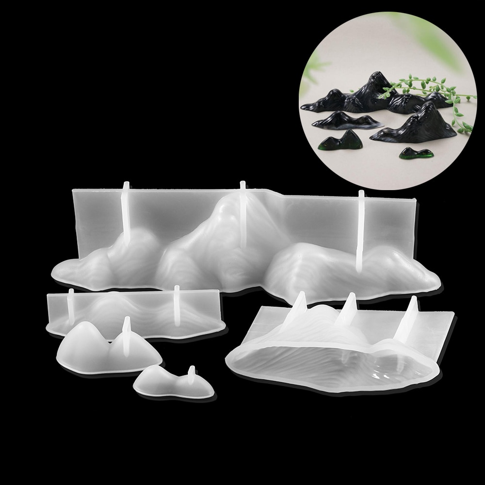 3d bergsformade kisel smycken verktyg smycken tillbehör uv hartsform gör det själv torkade blomdekorationsformar