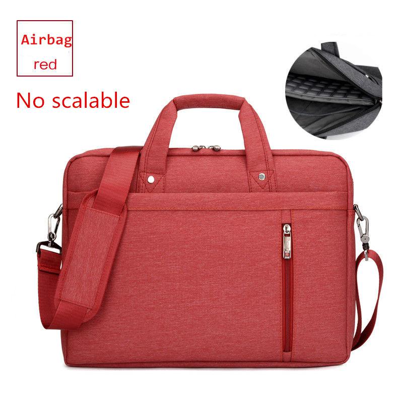 Burnur 13.3 14.1 15.6 17.3 Inch Laptop Bag Shockproof Airbag Waterproof Computer Bag Thick Notebook Sholder Bag men Women: Red / 13"