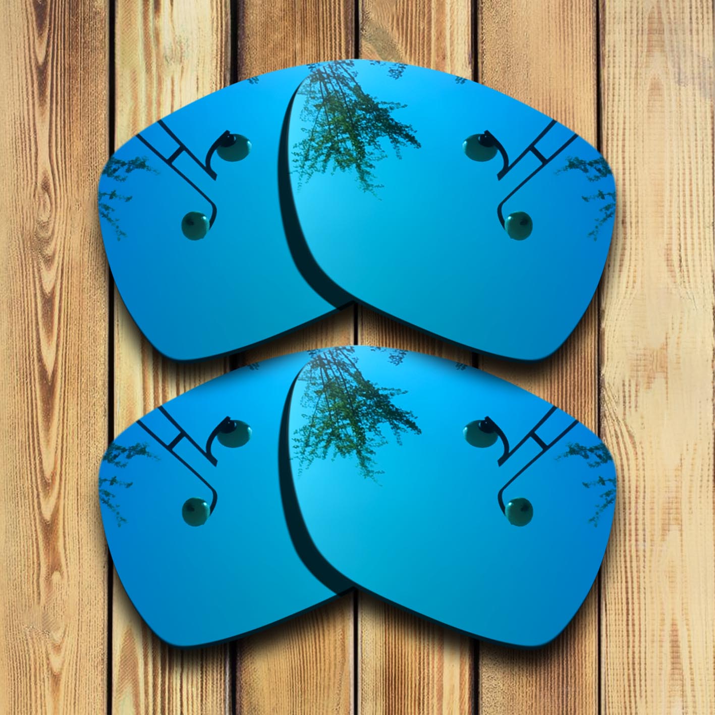 100% Precies Gesneden Gepolariseerde Vervanging Lenzen Voor Spy Optic Cyrus Zonnebril Blauw Mirrored Coating Kleur Keuzes: Blue -Blue Mirrored