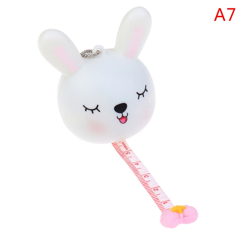 Portable Cartoon Retractable Ruler Centimeter/inch Tape Measure Mini Ruler: A7