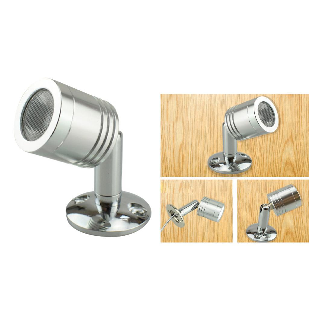 1W 12V LED Spotlight Jewelry Showcase Display Light Cabinet Lamp Warm White 3000K