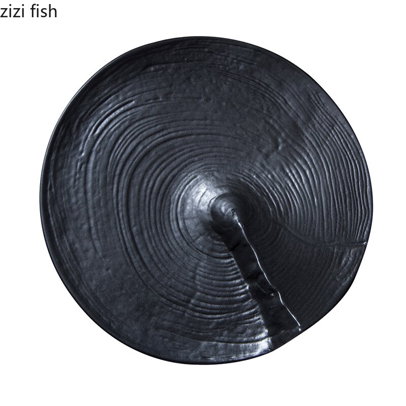 Ceramic Dinner Plate Vegetable Dish Sushi Pasta Steak Plate Restaurant Shaped Tableware Snack Dessert Tray Cooking Dish