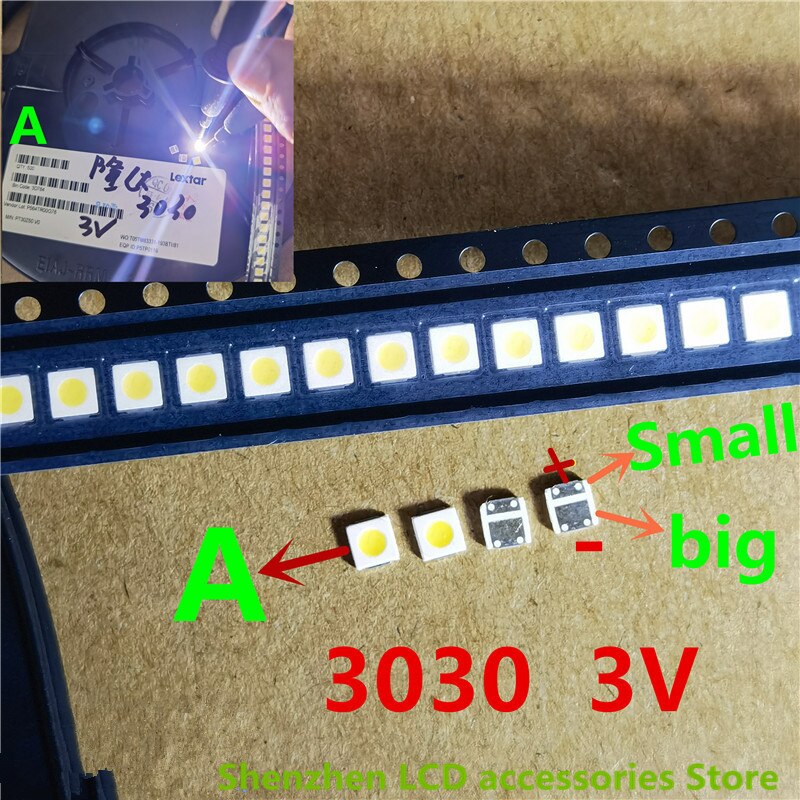 FOR LG LED tv backlight 2835 3030 3535 3V 6V 1W 3W kit electronique led for lcd tv repair Cool cold white: 3030 3v  650PCS