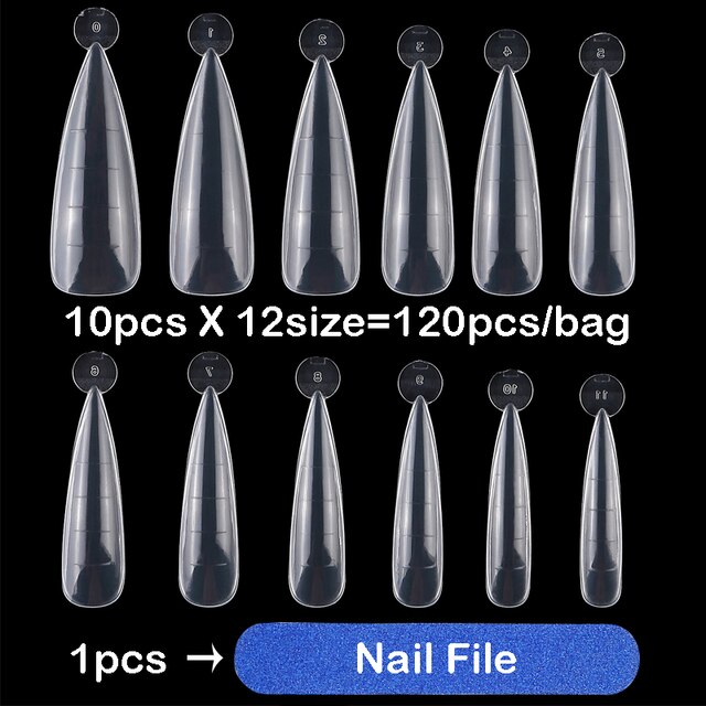 120PC Nail Extend Molds Dual Form Accessoires Manicure Tools Nails Forms Full Cover Top Forms For Build Mold For Nail Extensions: 120 PCS  A  bag