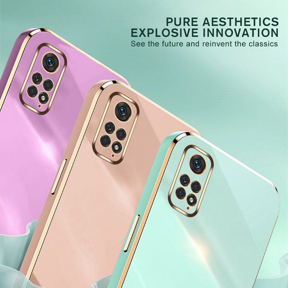 Voor Xiaomi Redmi Note 11 4G Siliconen Shockproof Cover Redmy Note 11 S 11 S Redme Note11 S Luxe plating Beschermhoes Fundas