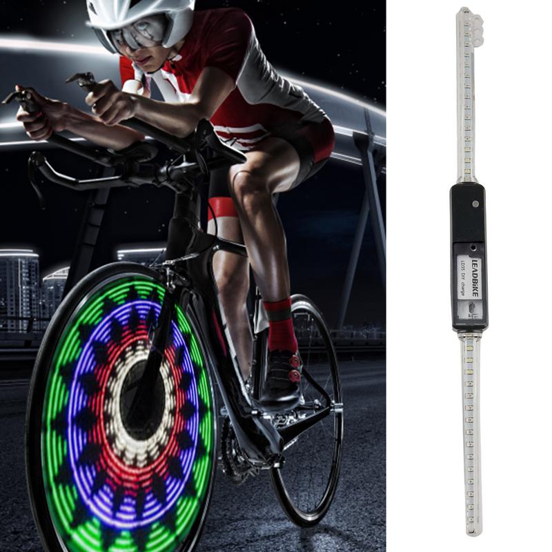 Luces de radios para bicicletas 64LED luces de rueda de bicicleta luz de neumático de bicicleta con 30 Uds cambios patrones luces de llanta de bicicleta