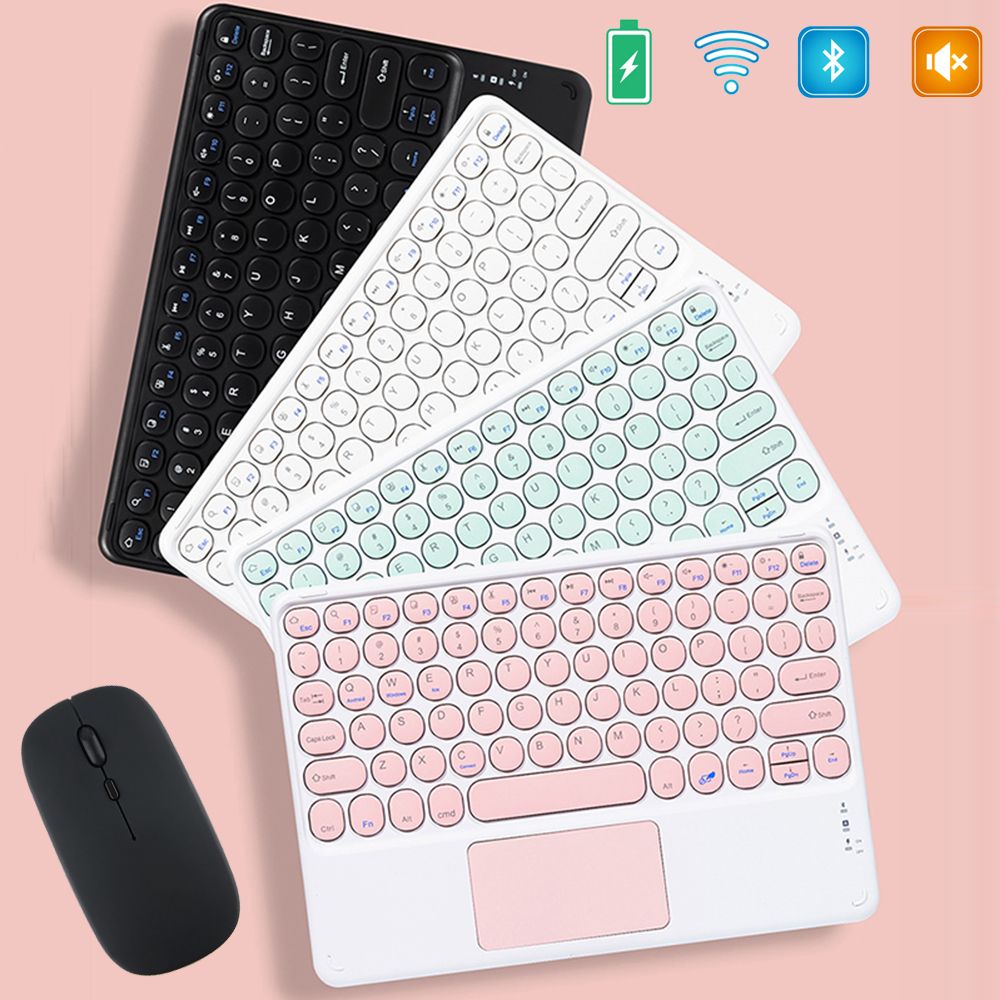 Ultra-Thin Wireless Bluetooth Keyboard and Mouse Combo Rechargeable Touchpad for iPad Xiaomi Samsung Tablet Android IOS Windows