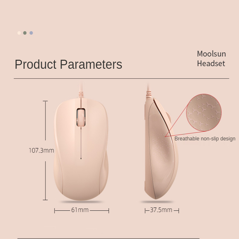 Universal Usb Wired Ergonomic Mouse Computer With Cable Mice For Laptop Pc Business Home Office Game Optical 1200dpi Pink Mouse