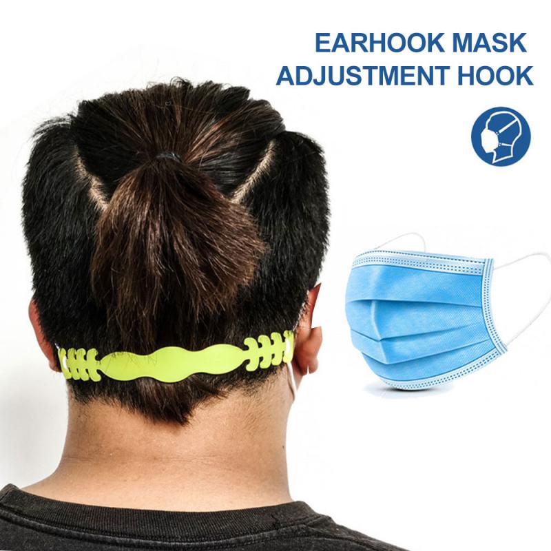 Universal maske krog forhindrer øre-træk justerbar maske reb forlængelse spænde maske spænde anti-glidende drop tilbehør: 6