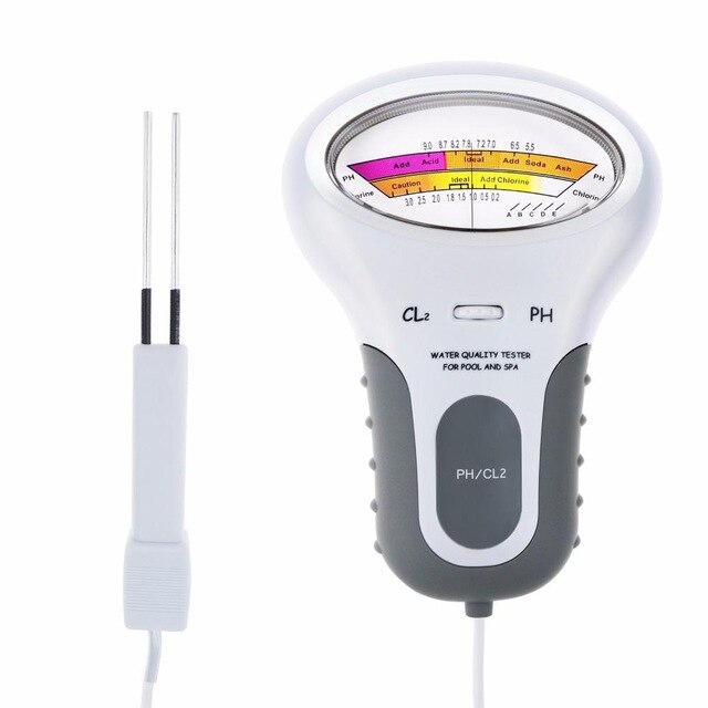 2 in 1 ph chloormeter tester pc -101 ph tester chloorwatertestapparaat gereedschap voor zwembadaquarium draagbaar: Pc102