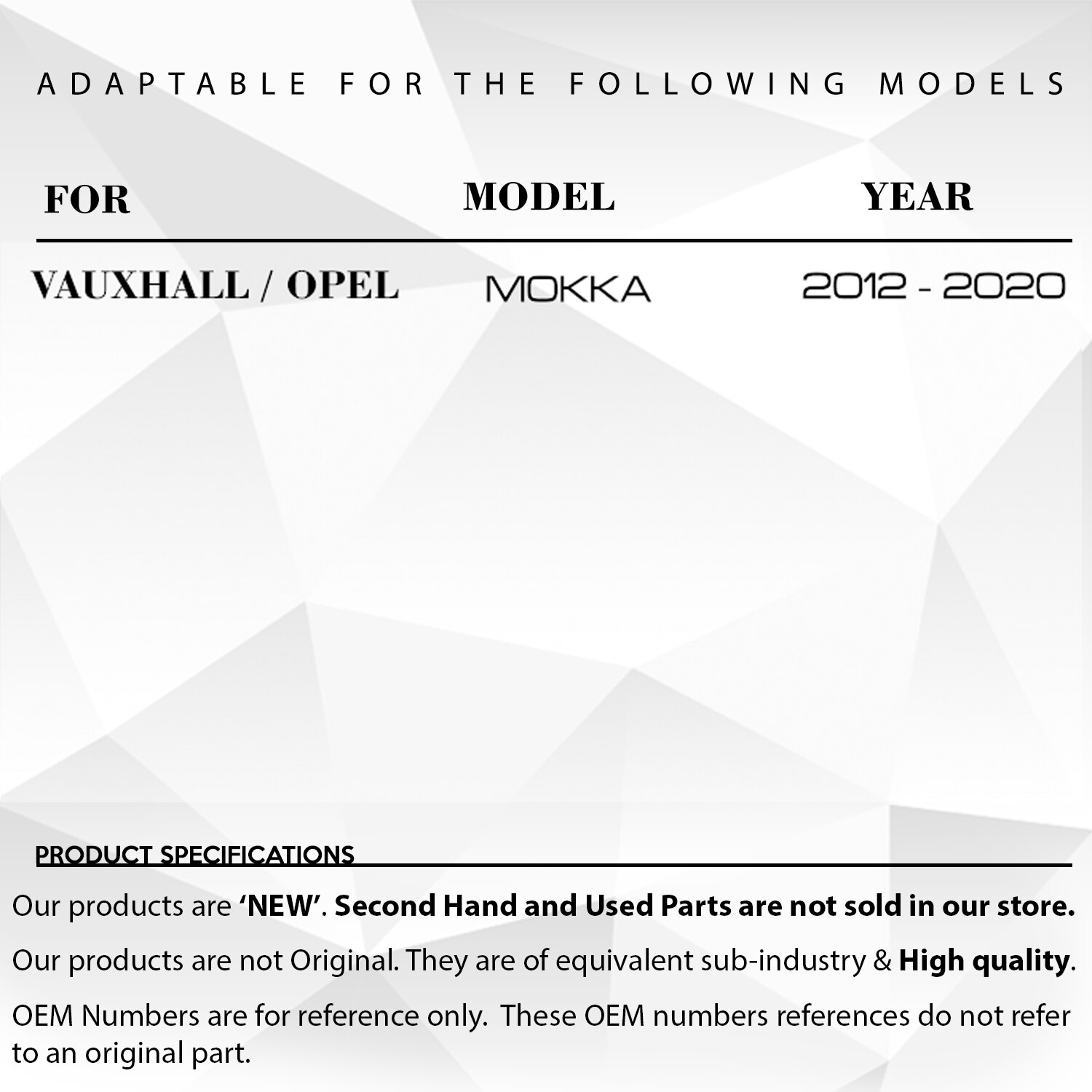 Bouton de frein à main pour Opel Mokka