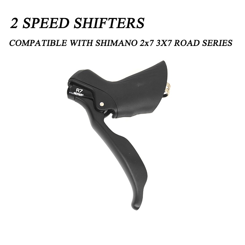 SENSAH-palanca de cambios de bicicleta de carretera R7, doble 2x7 velocidades, freno, desviador, Grupo Compatible con R6800, Claris, Sora, ST-A070, STI