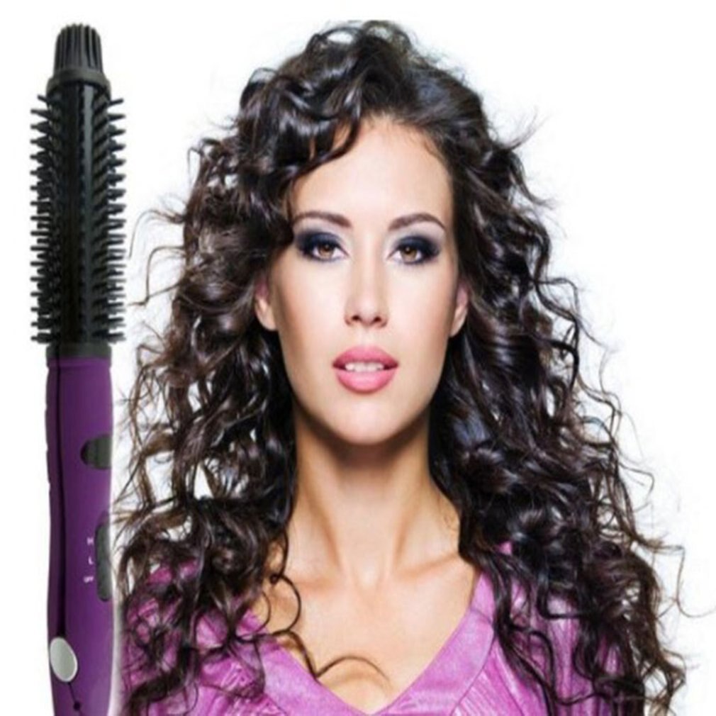 Curling Iron Brush Travel-friendly Hair Curler Brush Anti-scald Hair Straightener Curling Wand With Teeth Styling Brush