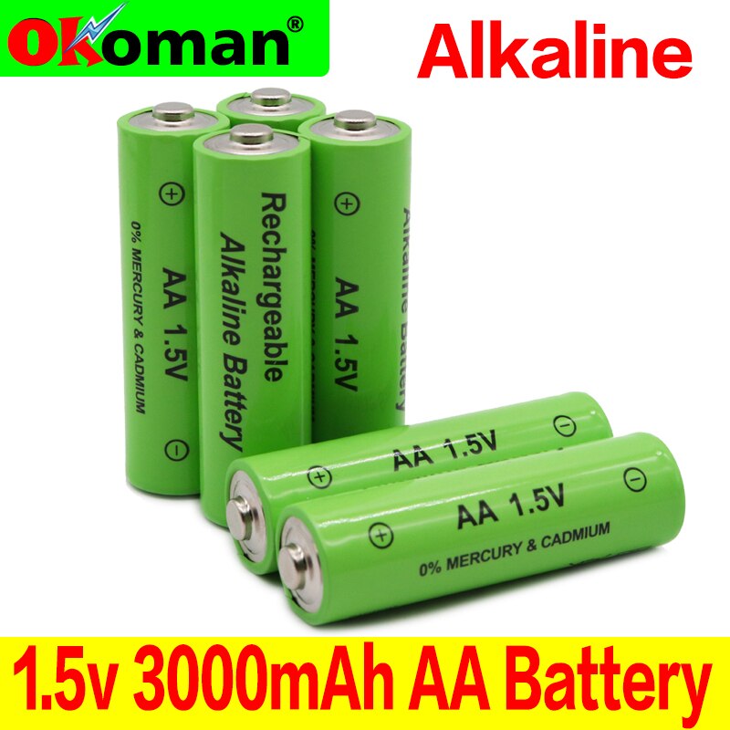 8 Stks/partij Aa Oplaadbare Batterij 3000Mah 1.5V Alkaline Oplaadbare Batery Voor Led Licht Speelgoed Mp3