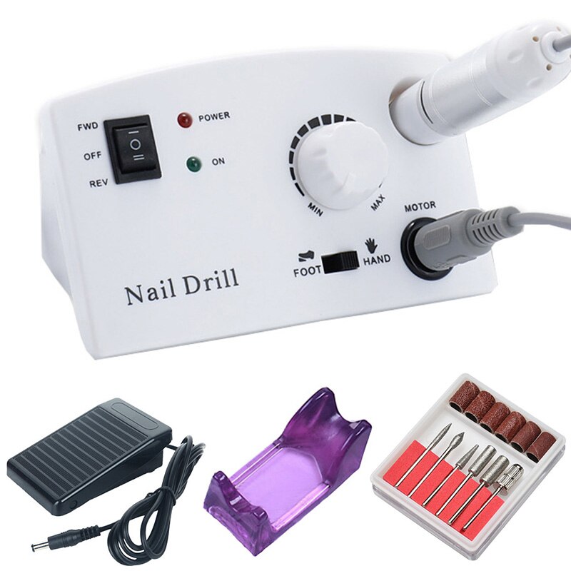 35000RPM Electric Nail Drill Machine Manicure Drill Machine Pedicure Nail Drill Machine Speed Display Nail Drill: 35000 402 white