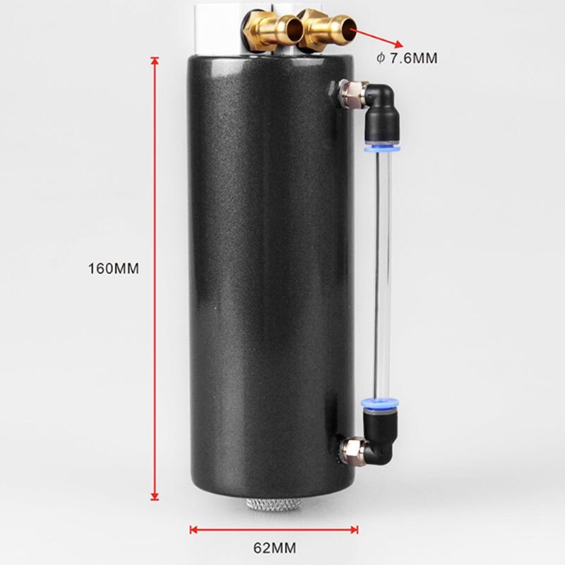 350ML Aluminum Racing Oil Catch Tank Can Round Can Reservoir Turbo Oil Catch Can Can Catch Universal