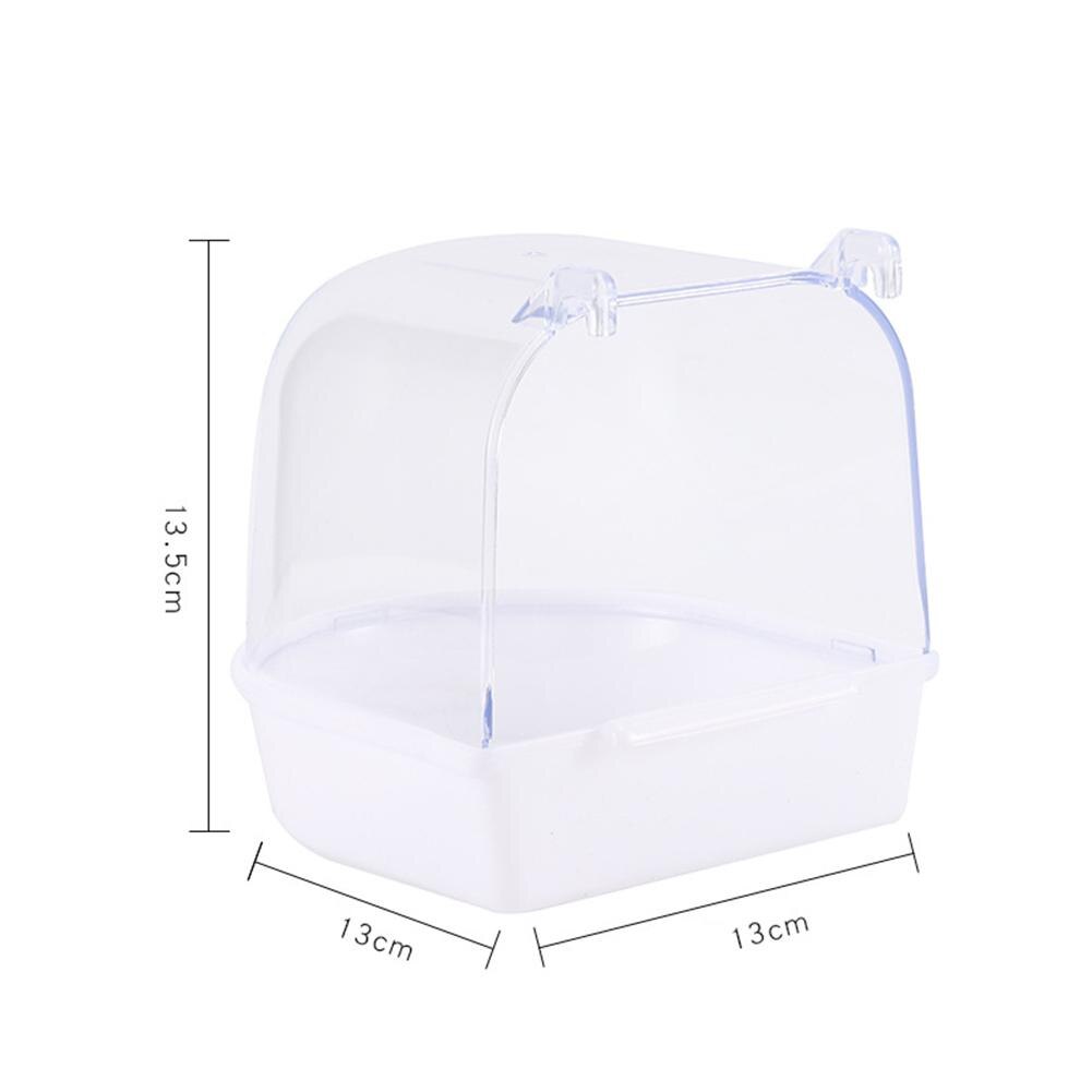 Boîte de bain amovible, bassin de bain à Clip, Cage à oiseaux, perroquet baignoire se fixe à la plupart des cages pour petits oiseaux: white-with holes