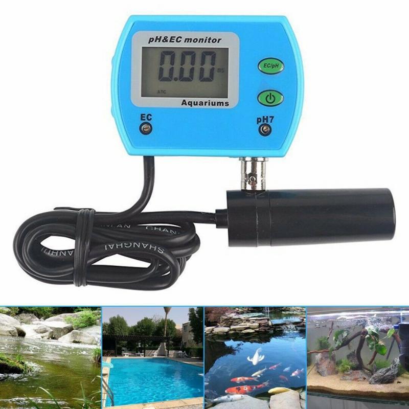 2 i 1 ph klormeter tester ph tester klor vann test enhet som måler til svømmebasseng akvarium piscina