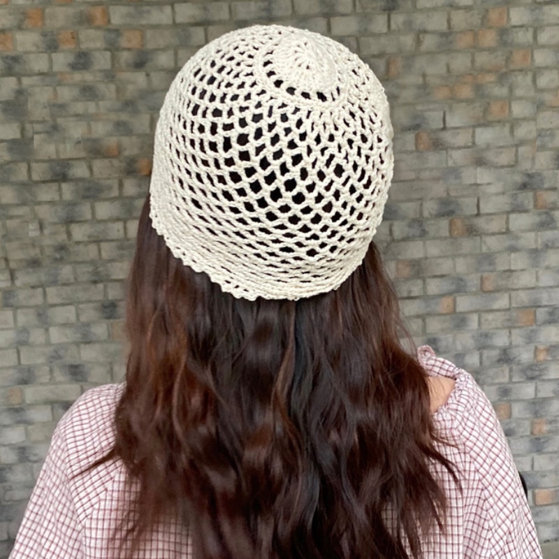 Bonnet à fleurs pour femmes, chapeau Vintage, tricot, Crochet, bonnet à fleurs pour femmes, rétro, pour printemps et été, HT3166