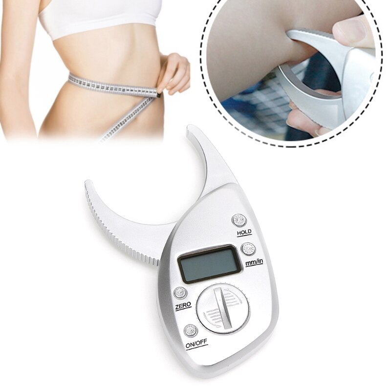 Portable LCD Digital Display Body Fat Monitor Analyzer Digital Skin Measuring Tester Fat Caliper Monitors Electronic Digital
