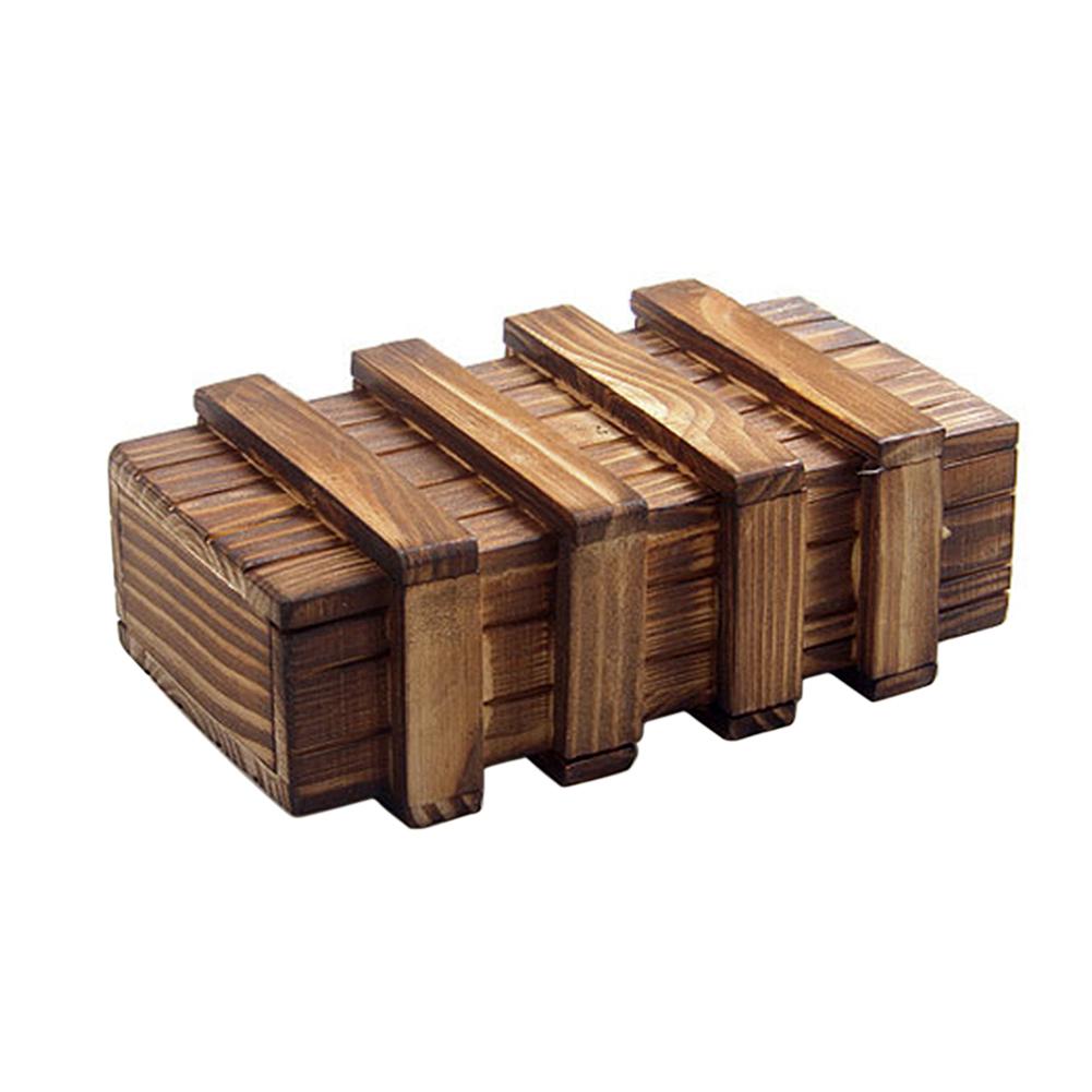 Magic Compartiment Houten Puzzel Doos Met Geheime Lade Brain Teaser