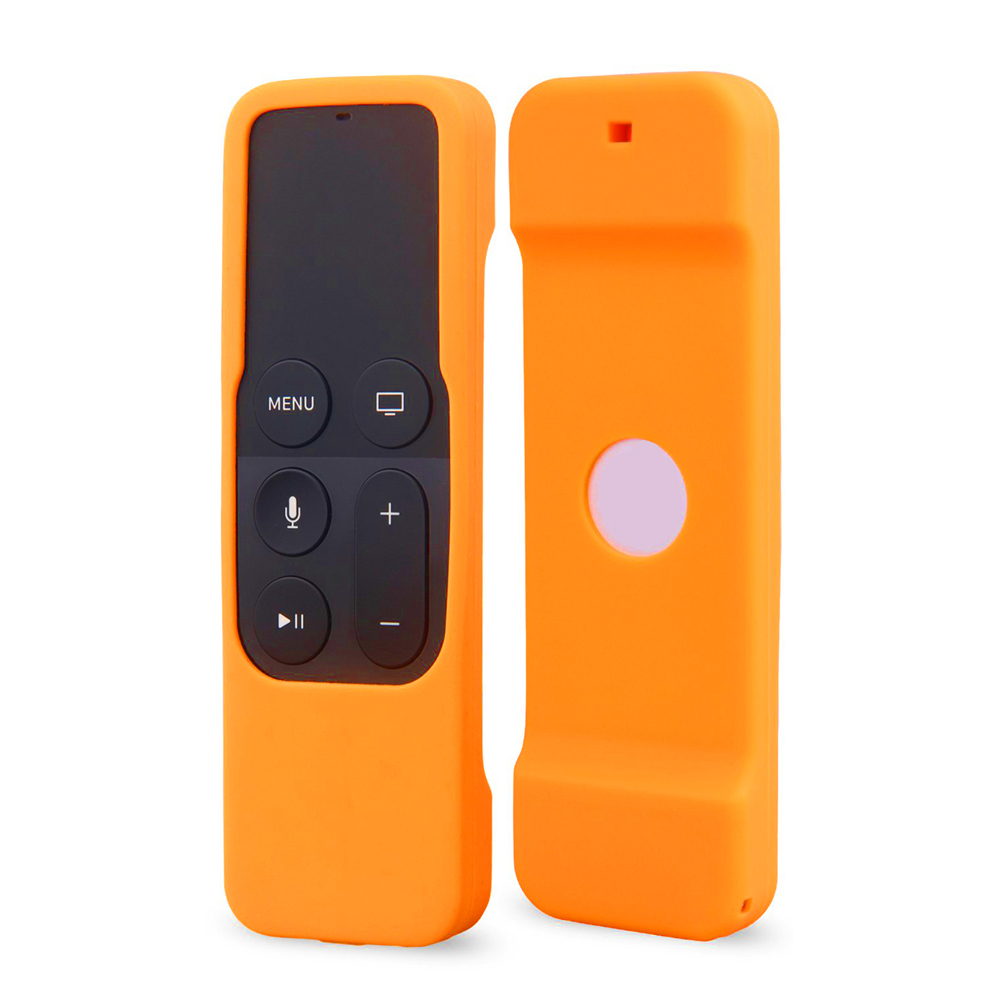 Mærke til apple  tv 4 fjernbetjeningscover beskyttende etui blød beskyttelse hjem silikone letvægts: Orange