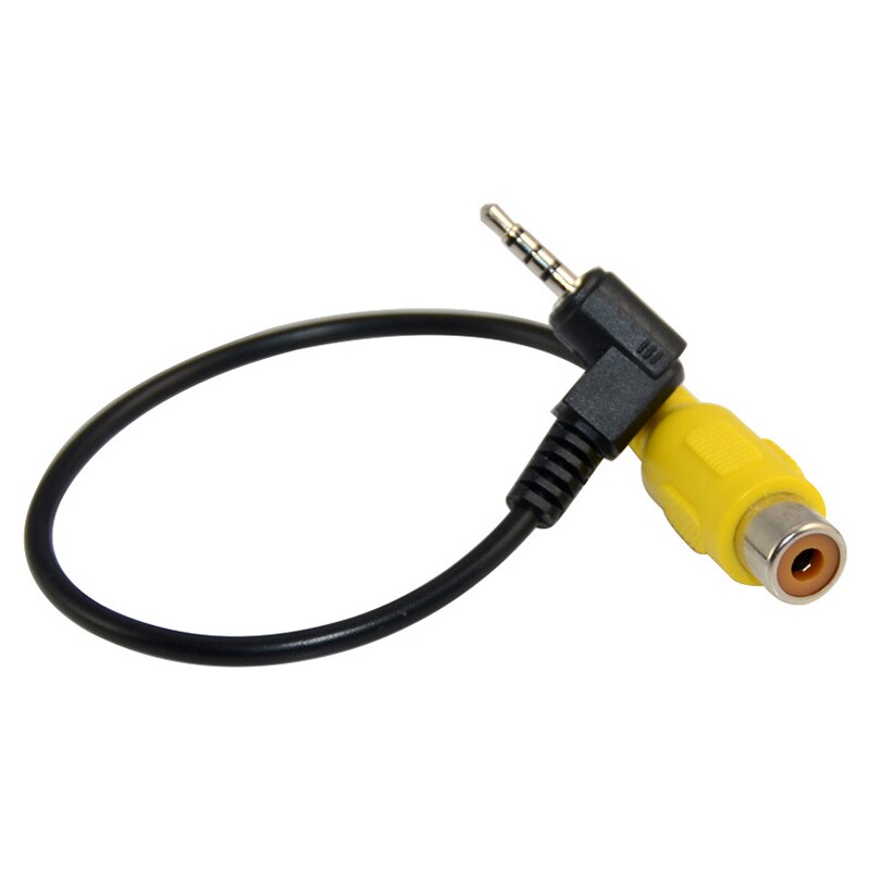 2 st 2.5mm stereo hane till rca hona adapterkabel för bil dvr videokamera gps, etc