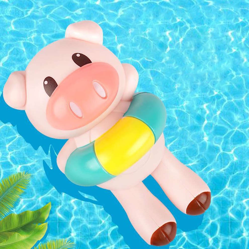 Nette Rückenschwimmen Schwimmen Schwein Ebene Wind-hoch Uhrwerk Modell freundlicher Schlecht Schwimmbad Spielzeug