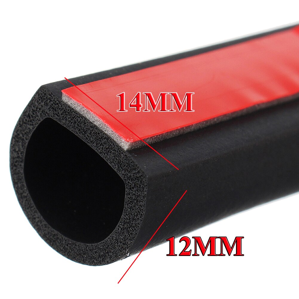 Universal 8M Car D Shape Rubber Seal Weather Strip Door Edge Moulding Trim Rubber Seal Strip Reduce Interior Noise