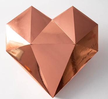 High-End 3d Geschenkdoos Rose Gouden Rood Roze Diamant Hart Vorm Wedding Party Verjaardag Snoep Sieraden Parfum Kartonnen geschenkdoos: NO.1 / 28x28x12.5cm