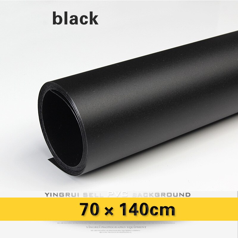 70*140cm/2.3*4.6ft Solid Color Matt Frosted PVC Background Plate Photography Backdrop Background Cloth Waterproof Anti-wrinkle: Black