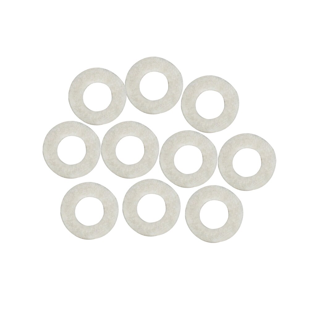 10 pièces Trompette Feutre Rondelles Trombone Cornet Coton Tige Rondelles Instrument à Vent Accessoires Blanc