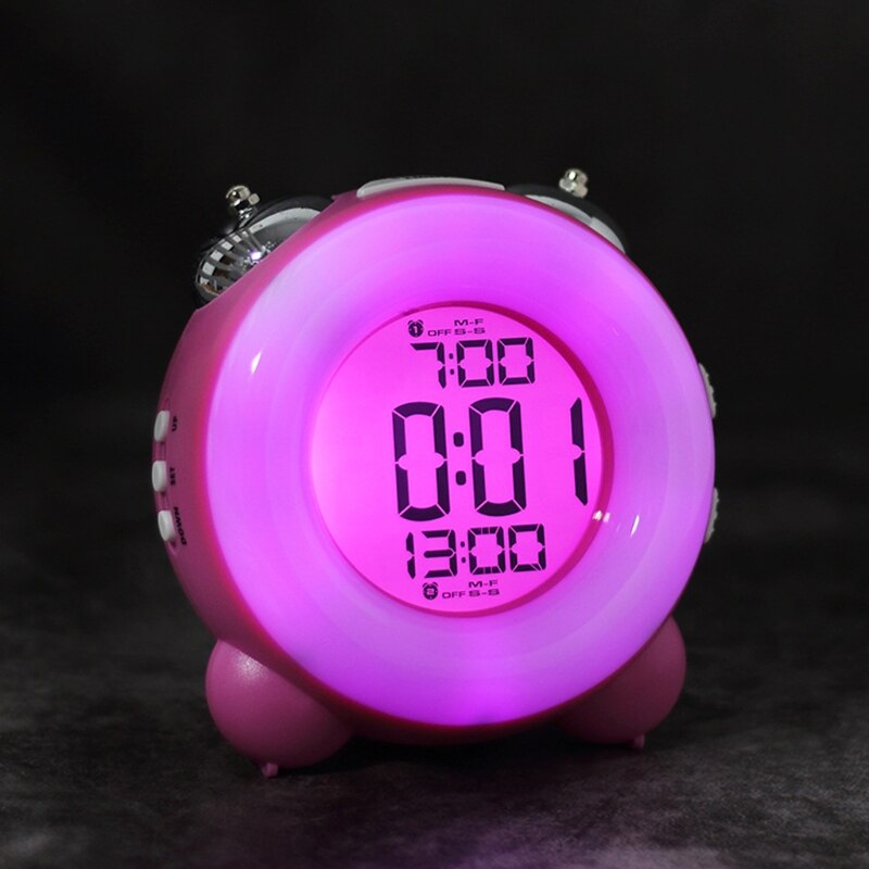 Kids Oke Wakker Klok Slaap Training Klok Met Dual Alarm Leuke Toepasselijk Kids Meisjes Jongens Slaapkamer Roze