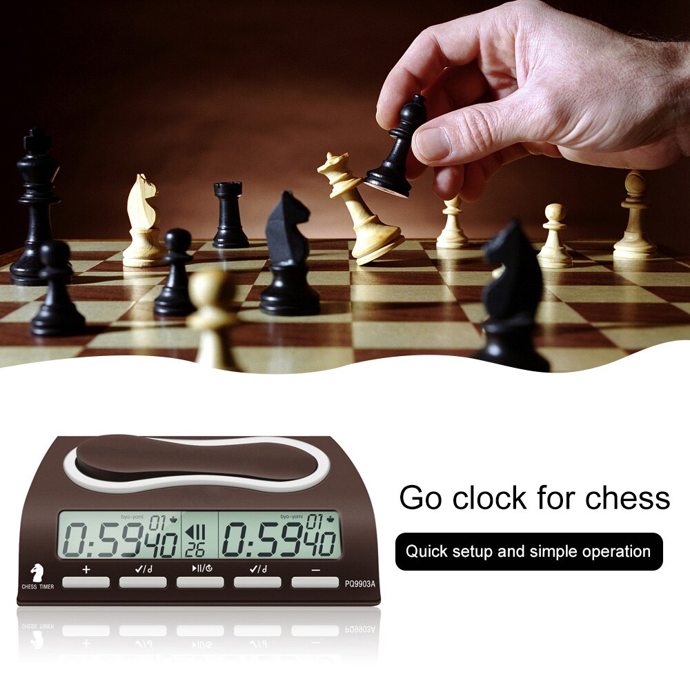 LEAP PQ9903A Multifunction Digital Chess Clock Wei Chi Count Up Chess Alarm Timer Clock Chess Timer for Games