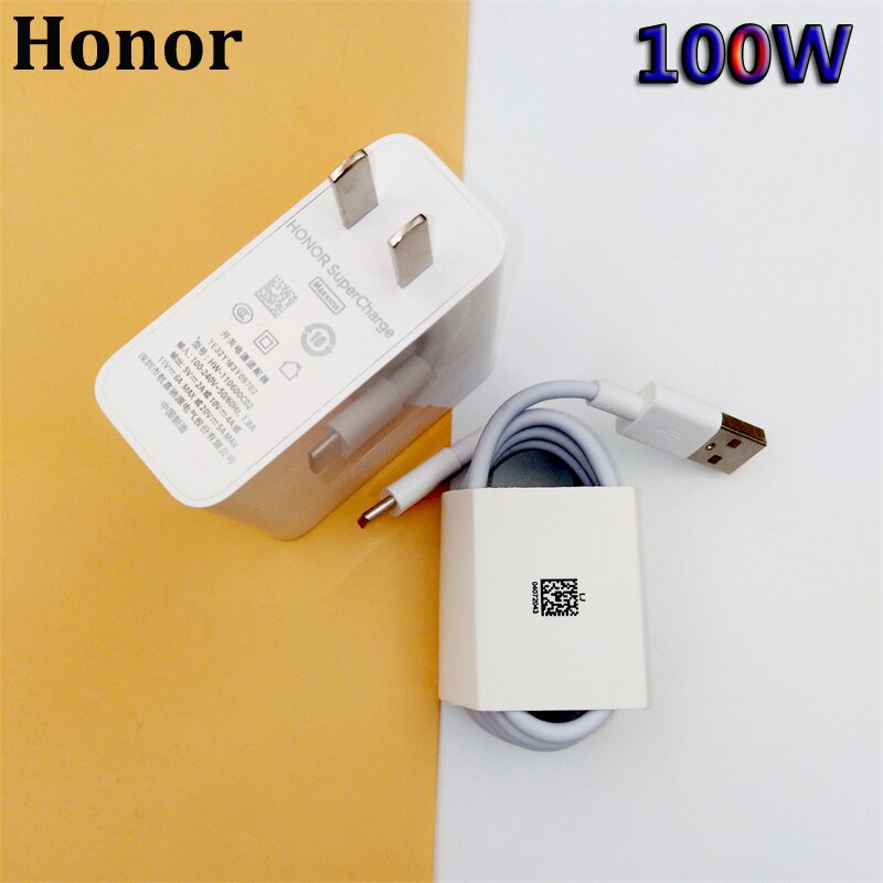 Honor – chargeur Supercharge rapide 100W pour Honor 60 50 Pro Magic3 V40 et Huawei P50 Mate 40 Pro, avec câble USB 3.0 et Type C 6A, Original