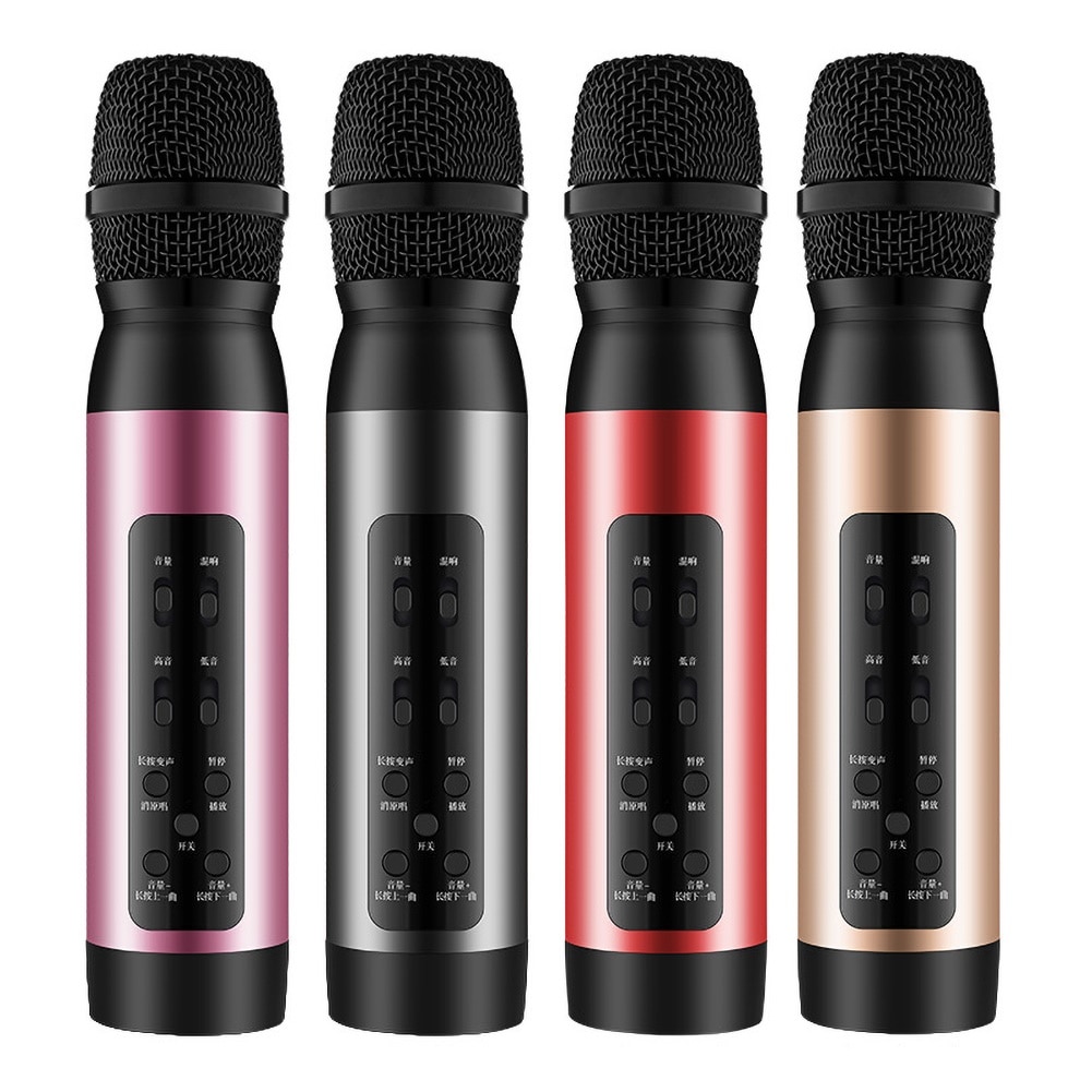 Bluetooth Wireless Microphone Karaoke Speaker KTV Music Player Singing Recorder Handheld Microphone Mic in stock